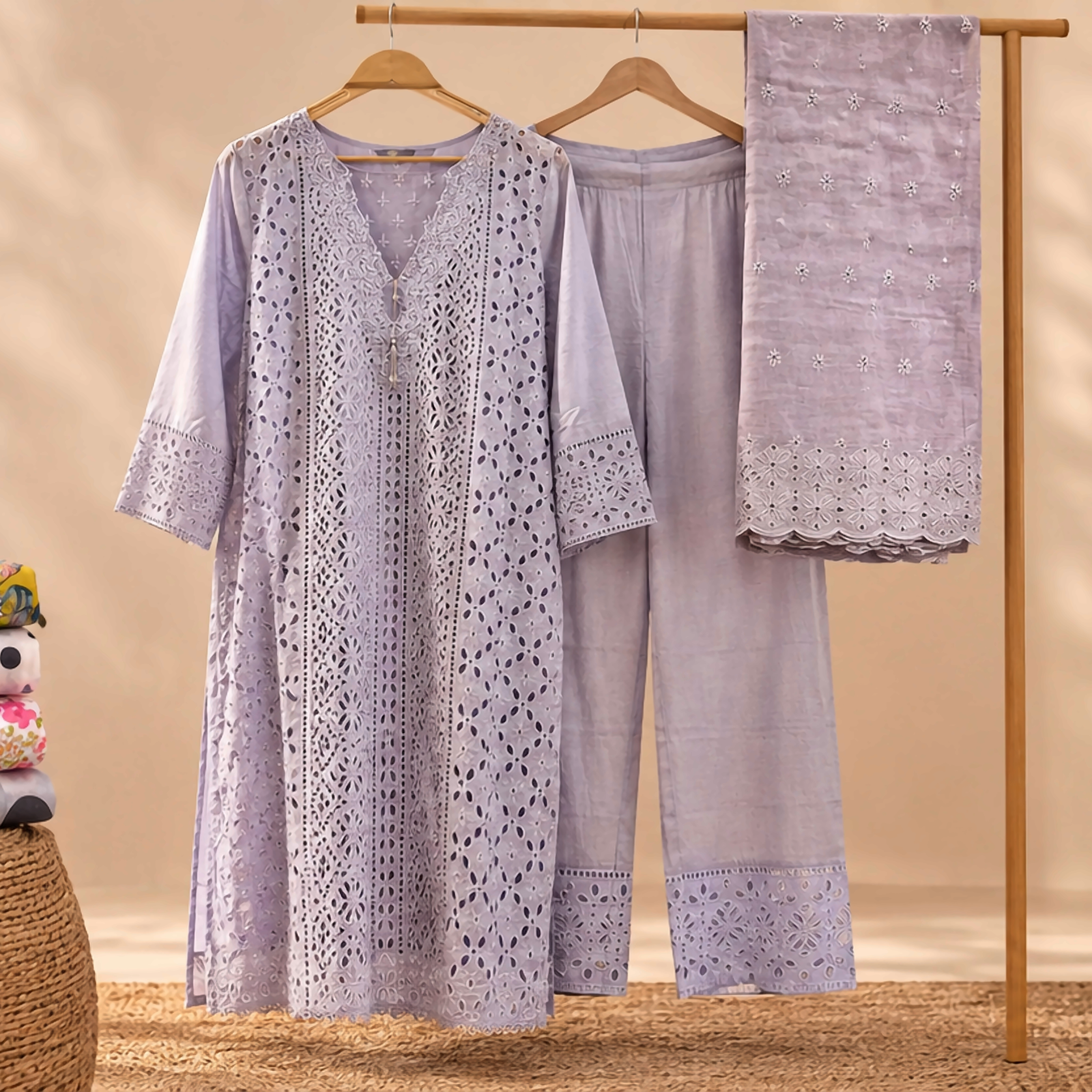 lavender suit